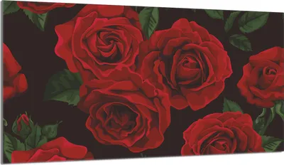 Immagine prodotto di Piastra copripiano cottura 90x52 Piastra copripiano cottura in Vetroceramica alzatina in vetro tagliere decorativo, rose rosse