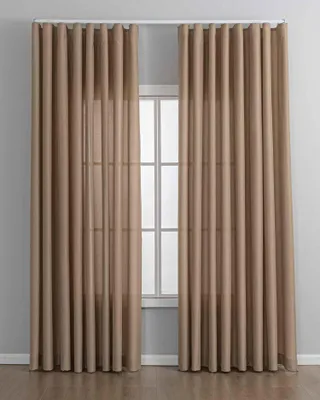 Produktbild von Vorhang Cationic mit Wellenband »Wien« HxB 245x300 cm Taupe 1:2 Wellenband Bleibandabschluß Knitterarm Wellenfall 2025110