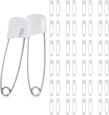 Imagen del producto de Alfileres de acero inoxidable, 40 mm, paquete de 50 unidades, para ropa y manualidades