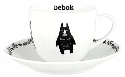 Produktbild von Bogucice BEBOK Porzellan Tasse mit Untertasse 320 ml