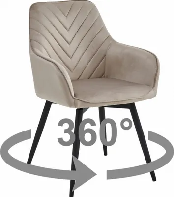 Obrázek produktu pro Otočné jídelní křeslo NANA360 VELVET, béžové