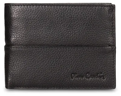 Produktbild von Herren Portemonnaie Pierre Cardin, echtes Leder, schwarz, kompakt, 12,5 x 9 cm