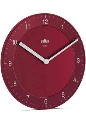 Produktbild von Braun BC06R, Wand, Quarzuhr, Kreis, Rot, Klassisch, AA