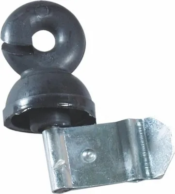 Produktbild von Zweitisolator schwarz mit Metallklemme Weidezaun Isolator VPE 50