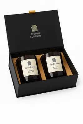 Luxus-Cadeaubox mit 2 schwarzen Duftkerzen – Lounge Set für Entspannung & Atmosphäre