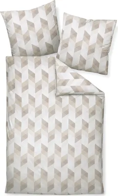Produktbild von Janine Design Mako-Satin-Bettwäsche-Garnitur moments 98111 Farbe naturell Größe 200x200+2x80x80 cm