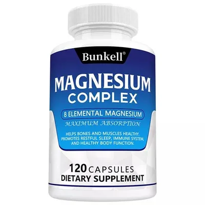 Obrázok produktu pre Magnesium Complex 1000 mg (120 kapsúl) – doplnok stravy, imunitný systém, svaly, kĺby, kosti, mozog, zdravie svalov, spánok, regenerácia