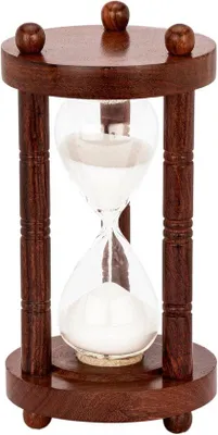 Produktbild von Sanduhr 5 Minuten mit maritimer Dekoration - Holz