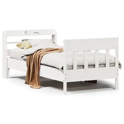Obrázek produktu pro vidaXL Postel z masivu bez matrace bílá 75x190 cm borovice