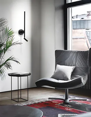 Obrázek produktu pro Ramon Black Led Moderní kovové nástěnné svítidlo