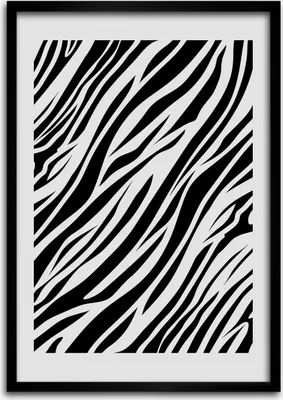 Produktbild von Bild - Bilderrahmen - Foto - 70 cm x 100 cm - MDF - Rahmen - Wandkunst - Zebra Hintergrund