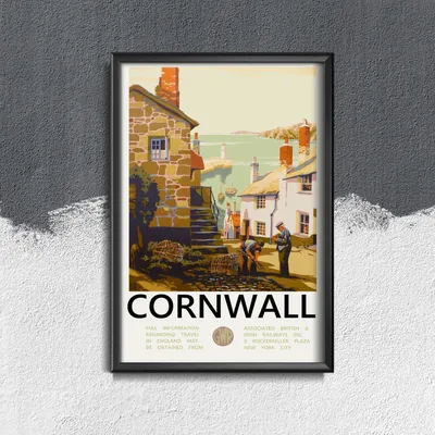 Produktbild von Poster - Canvas - Leinwand - 21 cm x 29,7 cm - Fotoposter - Leinwandkunst - Cornwall