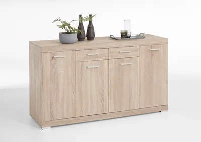 Produktbild von Kombikommode >BRISTOL 4 XL< in Eiche Nachbildung - 160x89,9x49,9cm (BxHxT)
