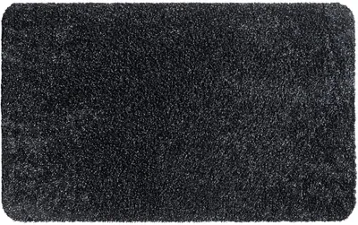 Image de Tapis de propreté pour l'intérieur noir chiné en 40x60 cm