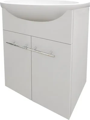 Zdjęcie produktu dla Szafka z umywalką Plano Bern 55 cm biała, połysk