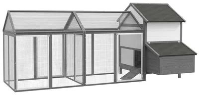 Produktbild von PawHut Hühnerstall aus Holz Hühnerhaus mit Nistkasten Geflügelstall mit Rampe