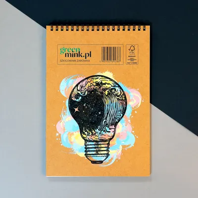 Produktbild von Szkicownik Żarówka 14 x 25 cm ekologiczny na spirali