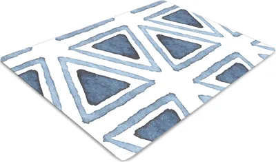 Obrázok produktu pre Podlahová ochranná podložka - Ochranná podložka pod stoličku - Podlahová podložka - 100x70 cm - Trojuholníky