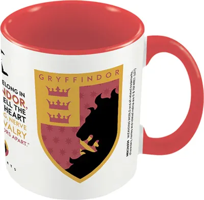 Produktbild von Harry Potter - Kaffeebecher "Gryffindor House Pride", Zweifarbige Innenseite BS3279 (Einheitsgröße) (Pink/Weiß/Gelb)