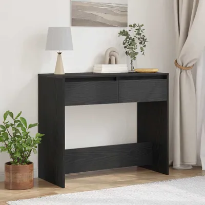 Produktbild von Konsolentisch Schwarz Eichen-Optik 89x41x76,5 cm Holzwerkstoff, Beistelltische DesignMöbel