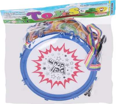 Produktbild von Musikinstrument Trommel für Kinder mit 2 Trommelstöcken und Gurt, 16 x 9 cm