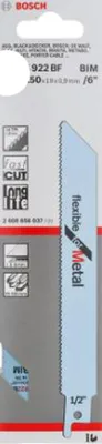 Image de Lames de scie sabre S 922 BF Flexible for Metal - BOSCH - 2608656014