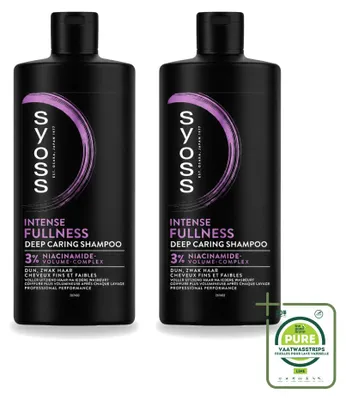 Immagine prodotto di 2 flaconi di shampoo Syoss Intense Fullness - 440 ml ciascuno - confezione grande - 2 pezzi
