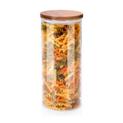 Produktbild von Glasgefäß mit Holzdeckel - 1 250 ml