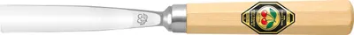 3 gerade Stechbeitel mit Griff, 6 mm, Beige/Silber
