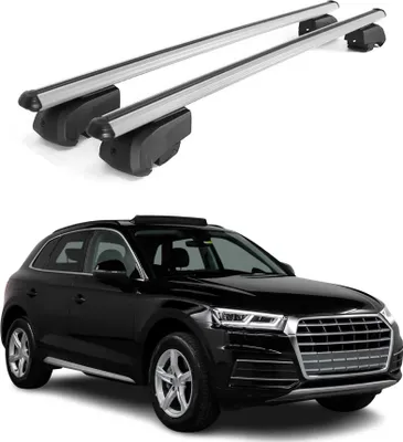 Produktbild von Dachträger Grundtäger für Audi Q5 mk2 2017-2024 75kg Alu Silber 2 tlg