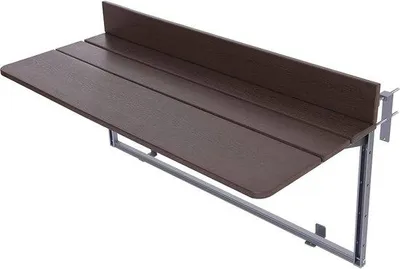 Productafbeelding van Famanu Opklapbare balkonhangtafel - 5-voudig in hoogte verstelbaar - voor terras en tuin - aluminium profiel - balustrade tafel (60 x 37 cm)