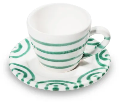 Obrázok produktu pre Gmundner Keramik Grüngeflammt Espresso für Dich/2tlg.im Geschenkk.