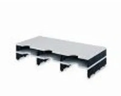 Produktbild von Papier- und Dokumentenablage styrodoc trio Aufbaueinheit 6 Fächer schwarz/grau