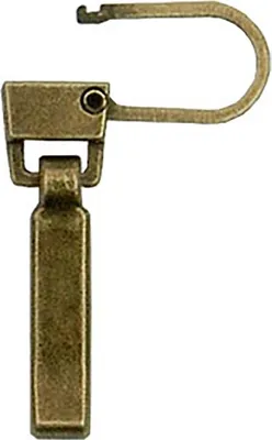 100 Metall Zipper Schlaufen altmessing