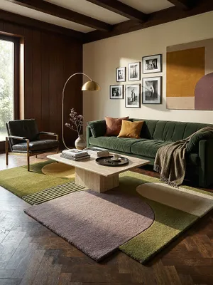 Teppich Grün rechteckig im modernen Wohnzimmer Einrichtungsidee_#sku_SAF503119373455-SAF503119373456-SAF503119373457#