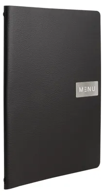 Productafbeelding van Securit Menukaart A4 Leather |Menumap |Zwart