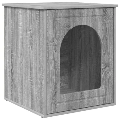 Obrázok produktu pre vidaXL Domček pre mačky Grey Sonoma 53 x 52 x 62 cm Materiál na báze dreva