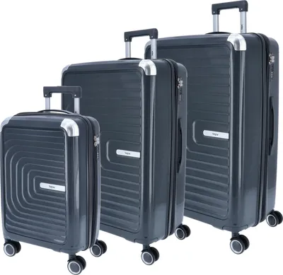 Produktbild von DYX 4 Rollen Trolley 3er Set S/M/L Barcelona grau : grau Farbe vom Hersteller: grau