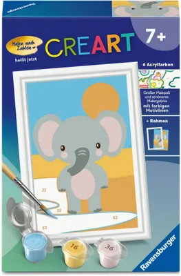 Obrázok produktu pre CreArt, Maľovanie podľa čísel Deti – Roztomilý slon