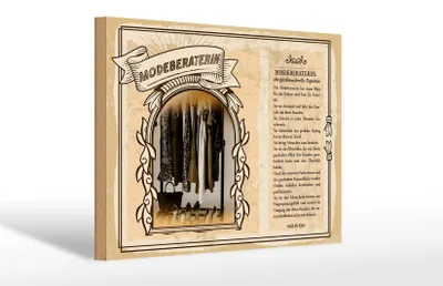 Produktbild von Holzschild Berufe 30x20cm Modeberaterin Geschmack Expertin