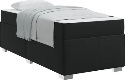 Obrázok produktu pre Rám postele s matracmi Čierna 90 x 190 cm látka