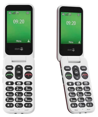 Produktbild von Doro Leva E22, Großtastenklapphandy, 4G, rot-weiß