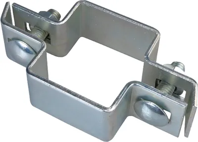 Produktbild von Alberts Mittelschelle für Vierkantpfosten | feuerverzinkt | für Pfosten 60 x 40 mm | 3er Set