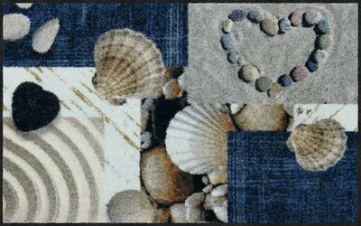 Produktbild von Erwin Müller Fußmatte blau/beige 75x120 cm