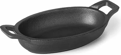 Produktbild von LACOR PANNEL OVAL O/HOLZGRIFF 21,7X15 cm, Gusseisen, Schwarz, 21 cm