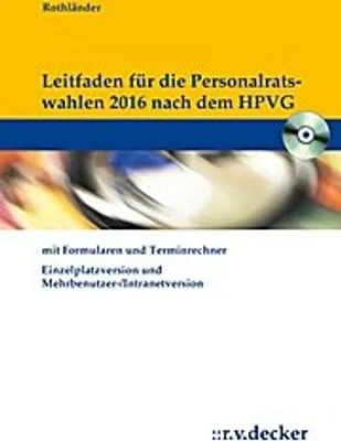Obrázok produktu pre Leitfaden für die Personalratswahlen 2016 nach dem HPVG
