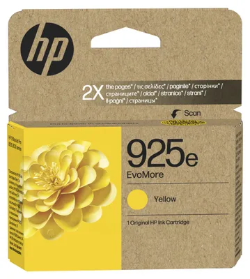 Image de Cartouche d'imprimante HP 925e EvoMore jaune originale, rendement élevé (XL), jaune, 1 pièce(s), 800 pages, paquet individuel