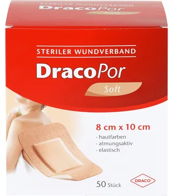 Produktbild von DRACOPOR Wundverband 8x10 cm steril hautfarben, 50 St PFL