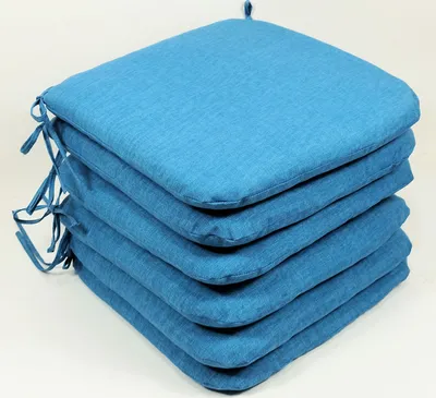Produktbild von Rattani Sitzkissen Stuhlkissen Billy 40 x 40 cm hell blau, Set 6