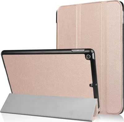 Produktbild von iPad 9.7 (2017/2018) Hülle - Tri-Fold Ständer Klapphülle mit Schlaf/Wach-Funktion - Roségold